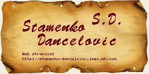 Stamenko Dančelović vizit kartica